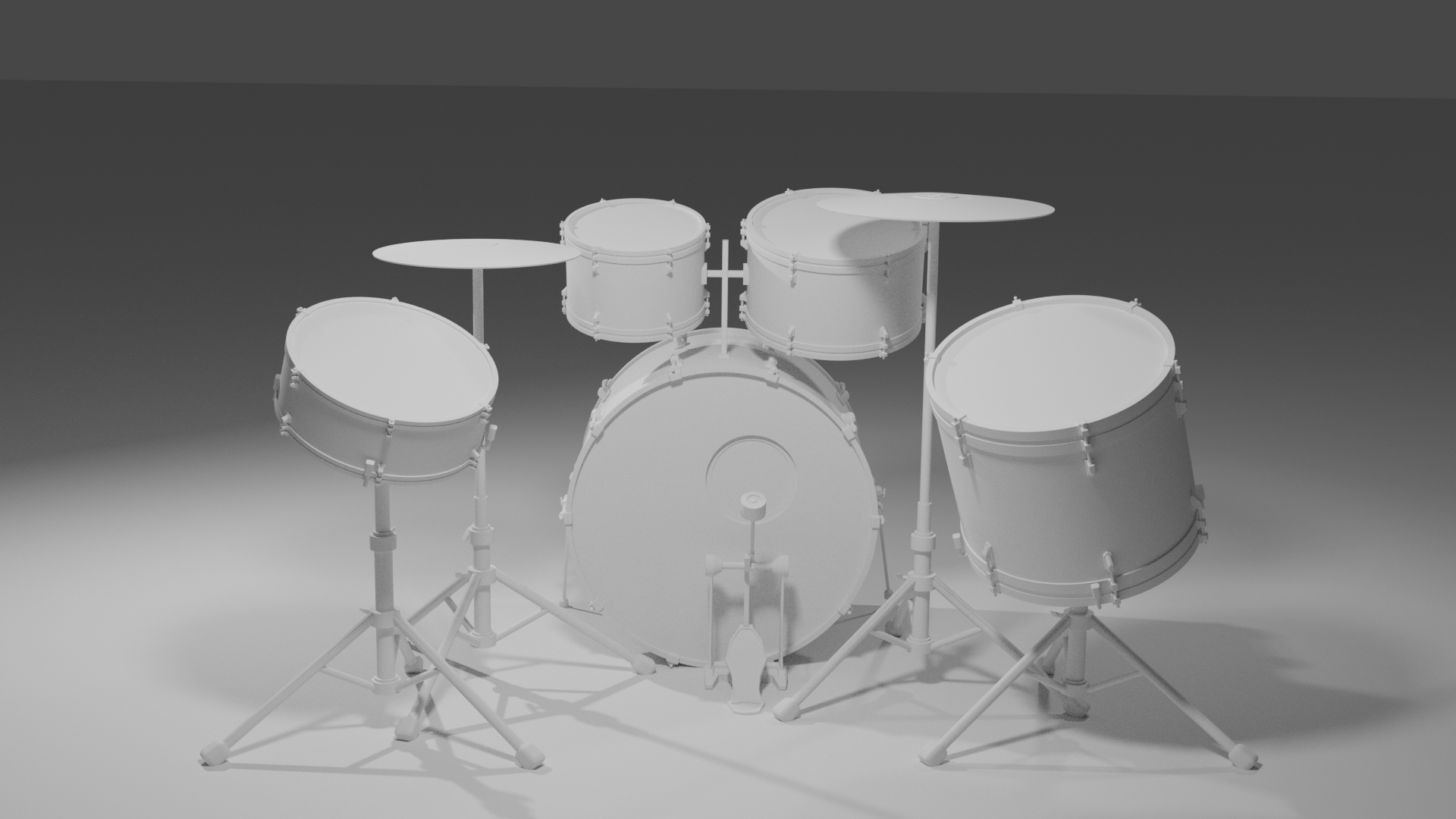 🥁 Scaled model of Drum Set・Free STL File for ・Cults